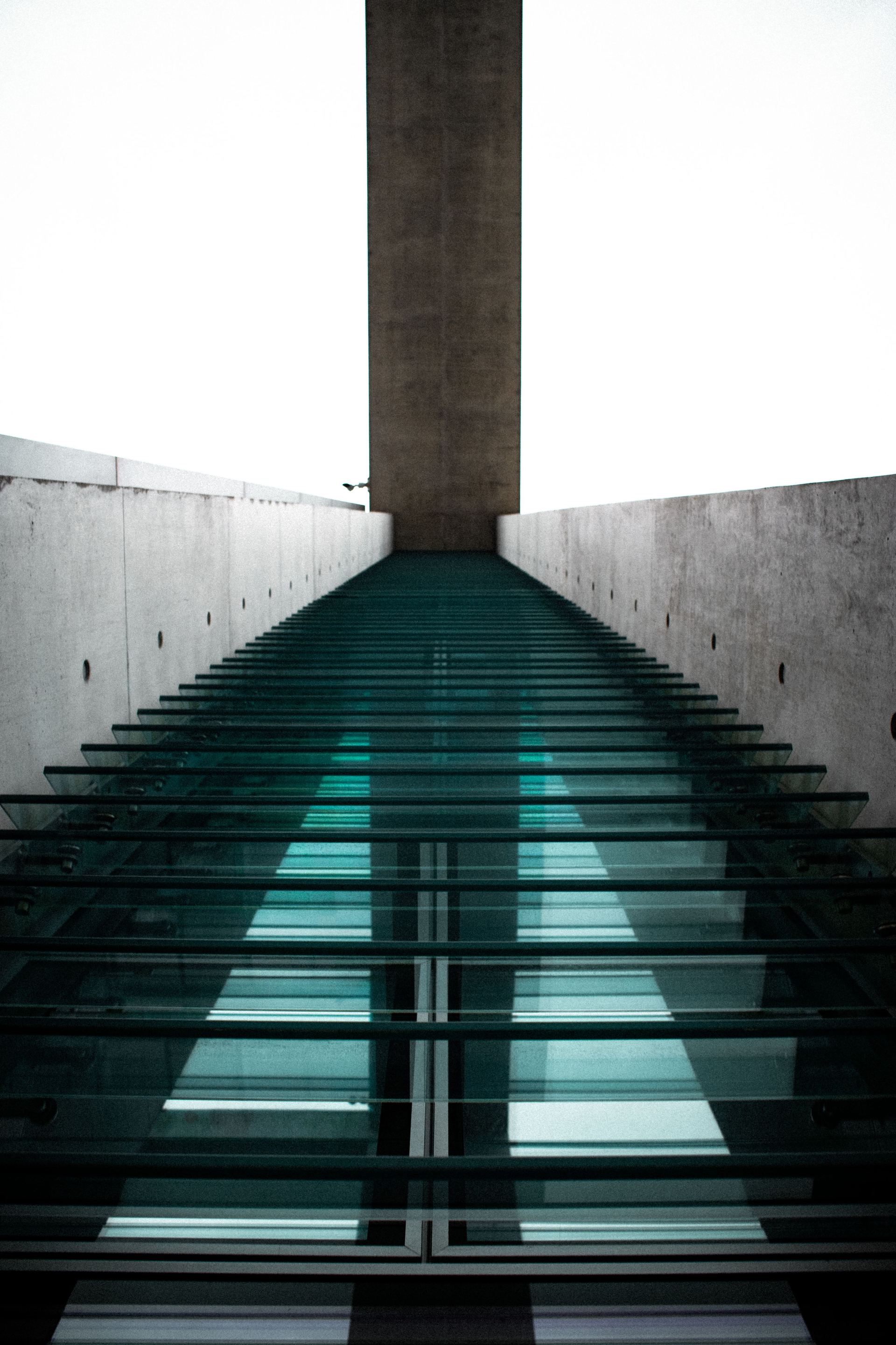 Estrutura de concreto vista de baixo